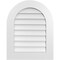 Ekena Millwork Round Top Surface Mount PVC Gable Vent: Non-Functional, w/ 3-1/2"W x 1"P Standard Frame, 22"W x 28"H GVPRT22X2801SN - alternate 1